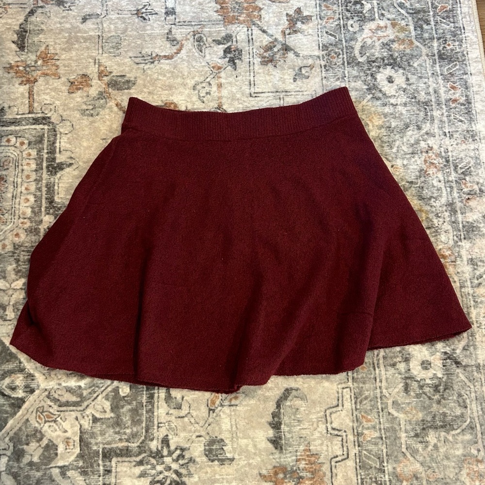 NWT Candies Maroon Heathered Sweater Skirt